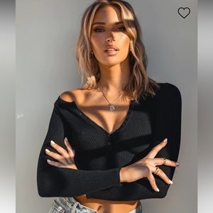 Cropped princess Polly unwritten love top size 4